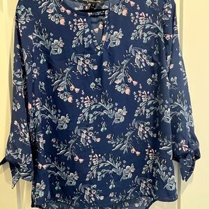 Weston Wear Navy Floral Blouse